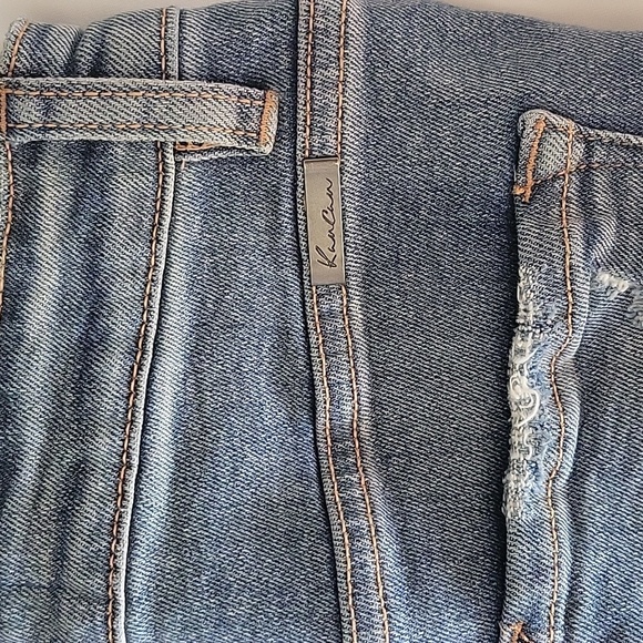 KanCan Women's High Waisted Blue Jean Shorts - Picture 4 of 4